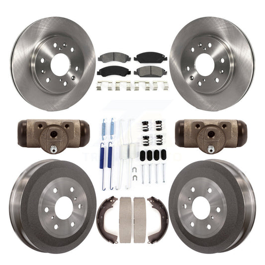 [Avant + Arrière] Kit de Disque et plaquette (semi-métallique) de frein pour Chevrolet Silverado 1500 GMC Sierra avec 7000 Lb GVW K8S-102487