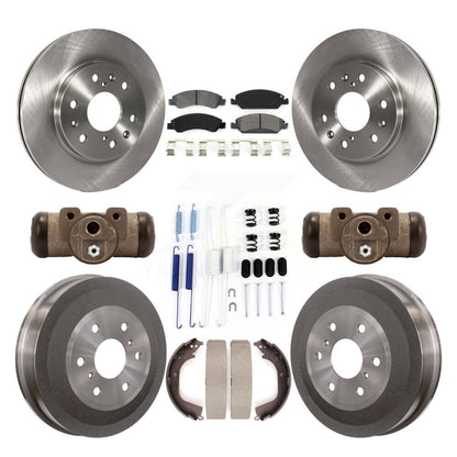 [Avant + Arrière] Kit de Disque et plaquette (semi-métallique) de frein pour Chevrolet Silverado 1500 GMC Sierra avec 6400 Lb GVW K8S-102488