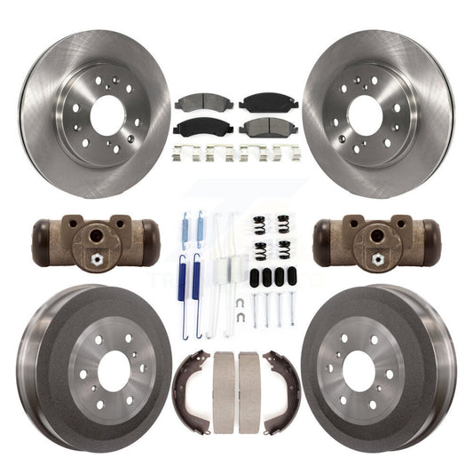 [Avant + Arrière] Kit de Disque et plaquette (semi-métallique) de frein pour Chevrolet Silverado 1500 GMC Sierra avec 6400 Lb GVW K8S-102488