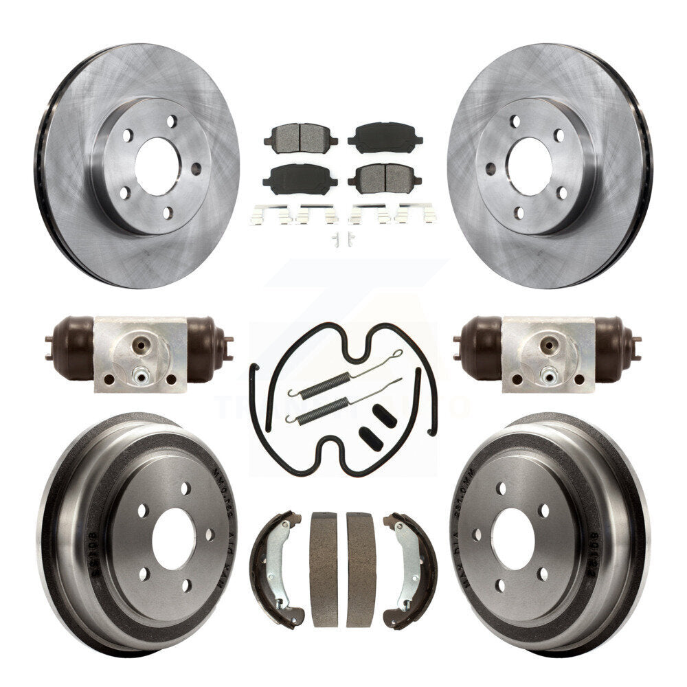 [Avant + Arrière] Kit de Disque et plaquette (semi-métallique) de frein pour 2007 Chevrolet Cobalt LT LTZ LS avec 5 Lug Wheels K8S-102489