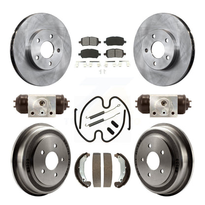 [Avant + Arrière] Kit de Disque et plaquette (semi-métallique) de frein pour 2007 Chevrolet Cobalt LT LTZ LS avec 5 Lug Wheels K8S-102489