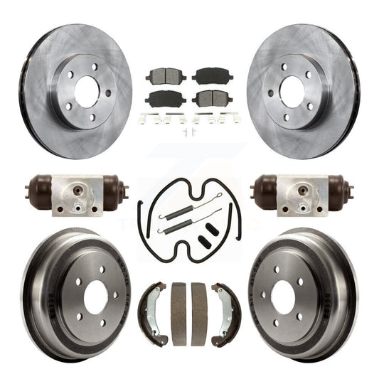 [Avant + Arrière] Kit de Disque et plaquette (semi-métallique) de frein pour 2007 Chevrolet Cobalt LT LTZ LS avec 5 Lug Wheels K8S-102489