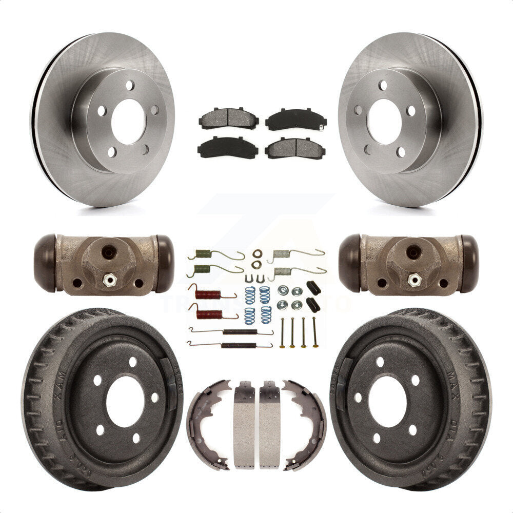 [Avant + Arrière] Kit de Disque et plaquette (semi-métallique) de frein pour Ford Ranger Mazda B3000 B4000 avec 9" Diameter 4WD K8S-102500 par Transit Auto