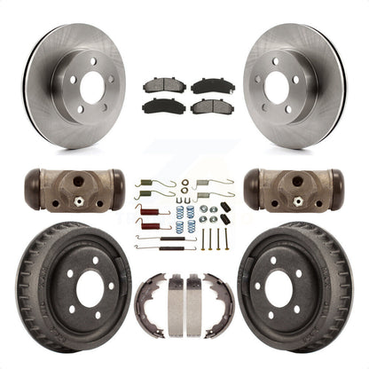 [Avant + Arrière] Kit de Disque et plaquette (semi-métallique) de frein pour Ford Ranger Mazda B3000 B4000 avec 9" Diameter 4WD K8S-102500 par Transit Auto