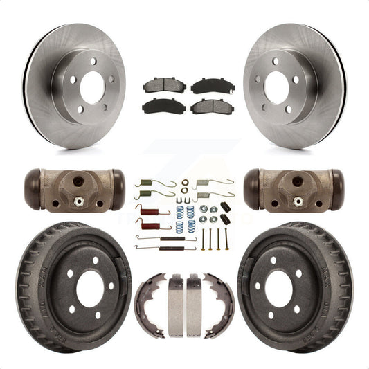 [Avant + Arrière] Kit de Disque et plaquette (semi-métallique) de frein pour Ford Ranger Mazda B3000 B4000 avec 9" Diameter 4WD K8S-102500 par Transit Auto