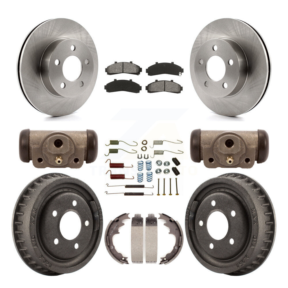 [Avant + Arrière] Kit de Disque et plaquette (semi-métallique) de frein pour 2001-2002 Ford Ranger 4WD avec 9" Diameter K8S-102501