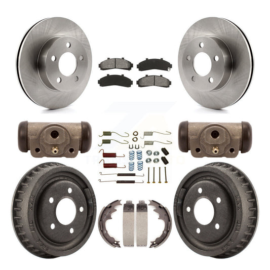 [Avant + Arrière] Kit de Disque et plaquette (semi-métallique) de frein pour 2001-2002 Ford Ranger 4WD avec 9" Diameter K8S-102501