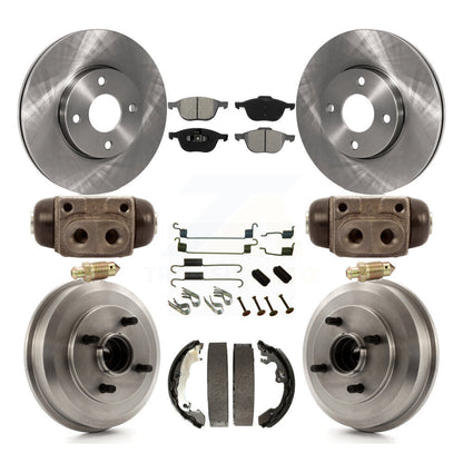 [Avant + Arrière] Kit de Disque et plaquette (semi-métallique) de frein pour 2005-2007 Ford Focus Wheel Bearing Includes K8S-102510