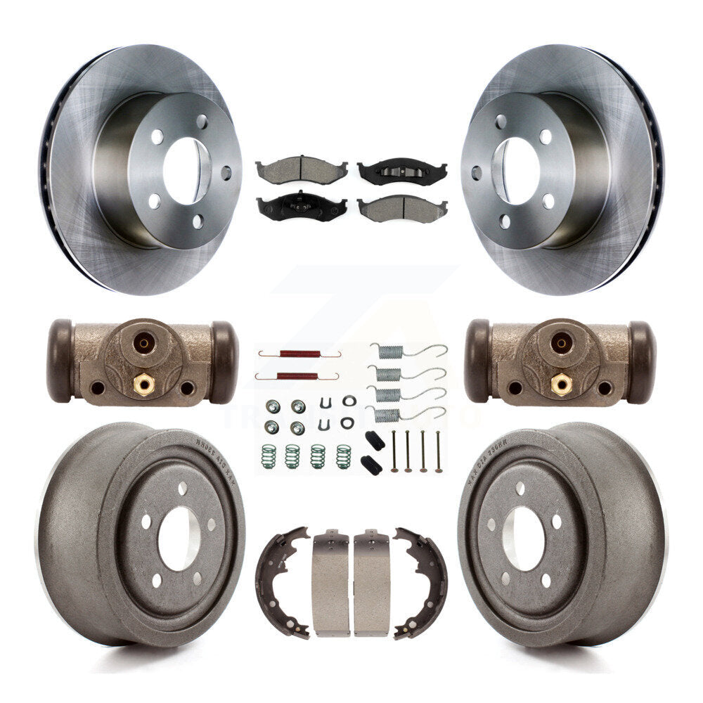 [Avant + Arrière] Kit de Disque et plaquette (semi-métallique) de frein pour Jeep Cherokee Wrangler avec 9" Diameter K8S-102514