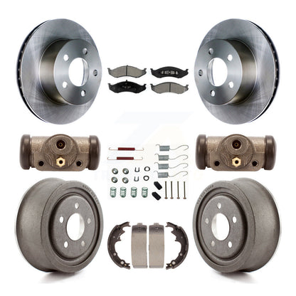 [Avant + Arrière] Kit de Disque et plaquette (semi-métallique) de frein pour Jeep Cherokee Wrangler avec 9" Diameter K8S-102514
