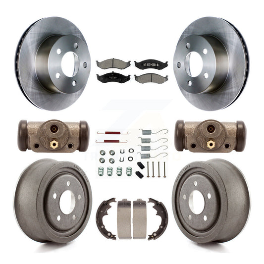 [Avant + Arrière] Kit de Disque et plaquette (semi-métallique) de frein pour Jeep Cherokee Wrangler avec 9" Diameter K8S-102514