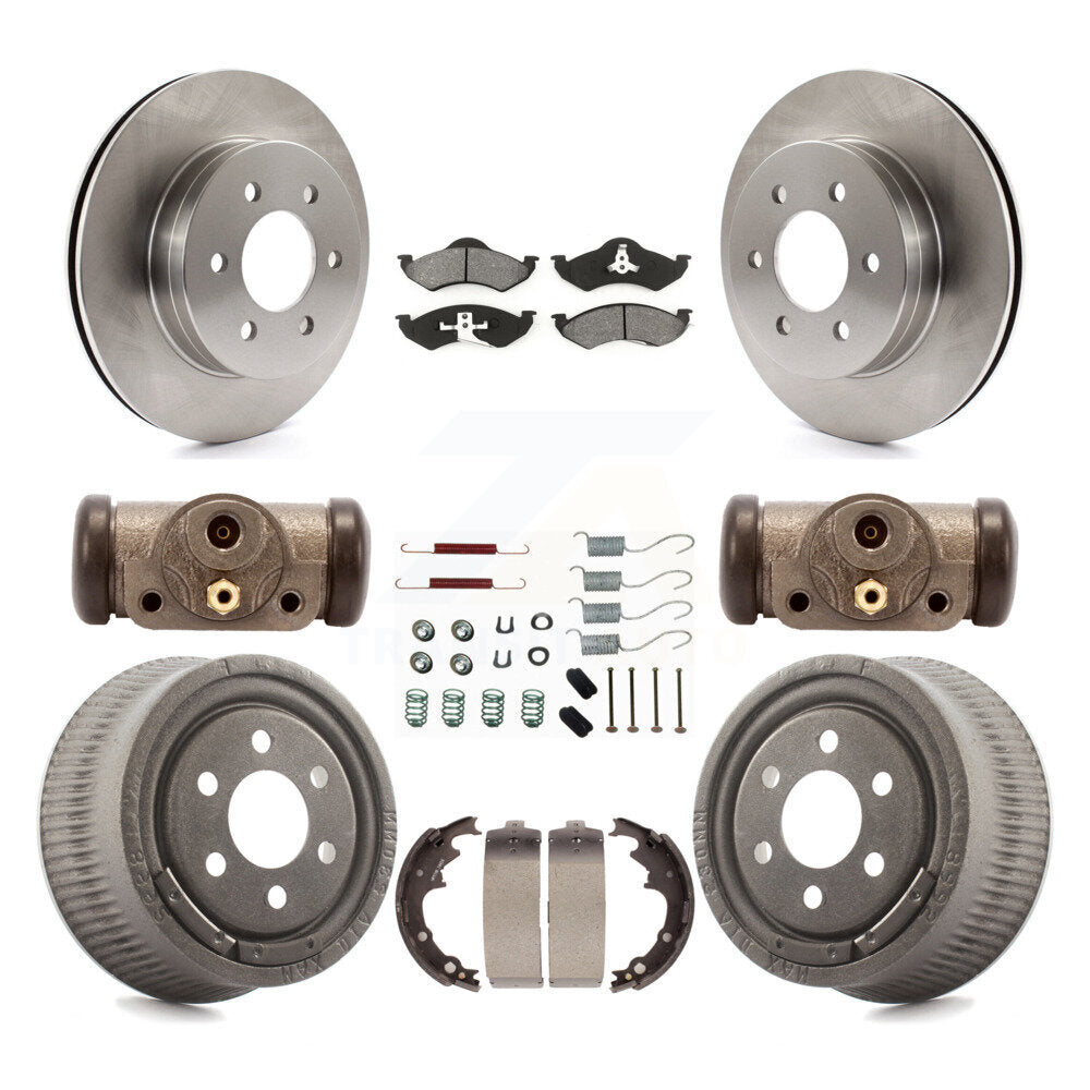 [Avant + Arrière] Kit de Disque et plaquette (semi-métallique) de frein pour 1999 Dodge Dakota avec 9" Diameter K8S-102517