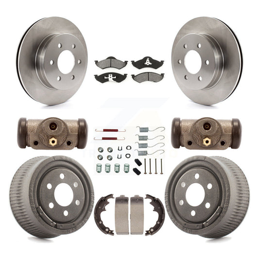 [Avant + Arrière] Kit de Disque et plaquette (semi-métallique) de frein pour 1999 Dodge Dakota avec 9" Diameter K8S-102517