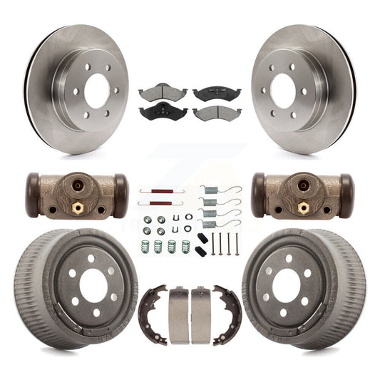 [Avant + Arrière] Kit de Disque et plaquette (semi-métallique) de frein pour 2000-2002 Dodge Dakota avec 9" Diameter K8S-102518