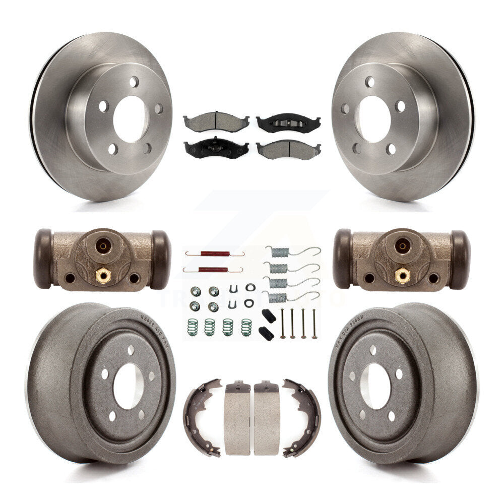[Avant + Arrière] Kit de Disque et plaquette (semi-métallique) de frein pour Jeep Wrangler TJ K8S-102520
