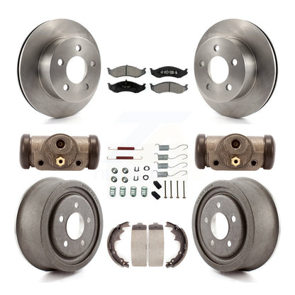 [Avant + Arrière] Kit de Disque et plaquette (semi-métallique) de frein pour Jeep Wrangler TJ K8S-102520