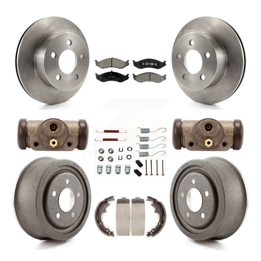 [Avant + Arrière] Kit de Disque et plaquette (semi-métallique) de frein pour Jeep Wrangler TJ K8S-102520