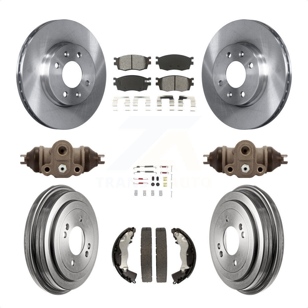 [Avant + Arrière] Kit de Disque et plaquette (semi-métallique) de frein pour Hyundai Accent Kia Rio Rio5 K8S-102568 par Transit Auto