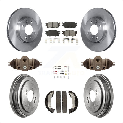 [Avant + Arrière] Kit de Disque et plaquette (semi-métallique) de frein pour Hyundai Accent Kia Rio Rio5 K8S-102568 par Transit Auto