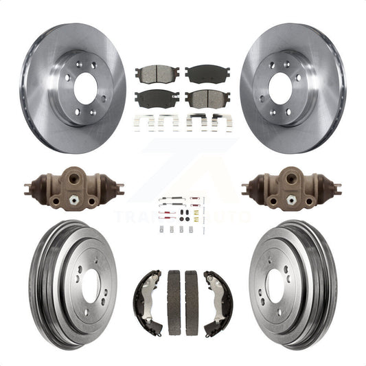 [Avant + Arrière] Kit de Disque et plaquette (semi-métallique) de frein pour Hyundai Accent Kia Rio Rio5 K8S-102568 par Transit Auto