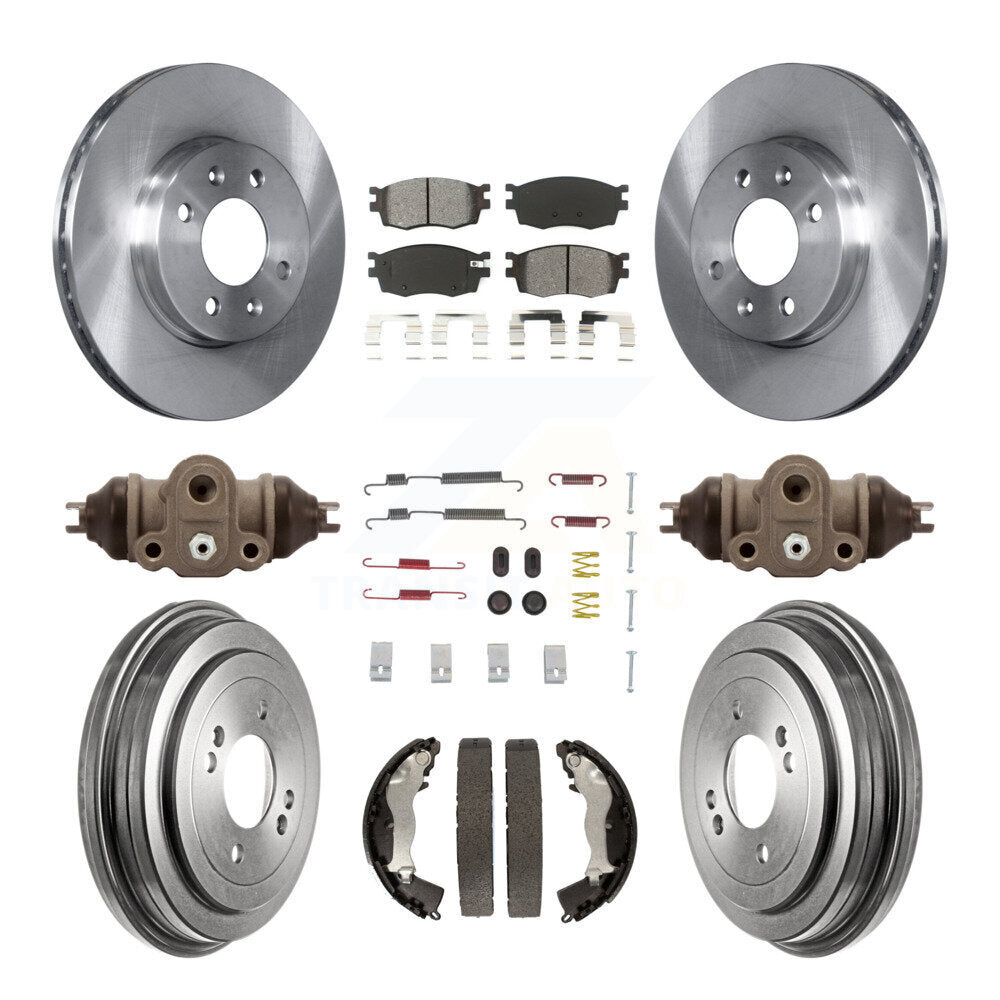 [Avant + Arrière] Kit de Disque et plaquette (semi-métallique) de frein pour Hyundai Accent Kia Rio Rio5 K8S-102568