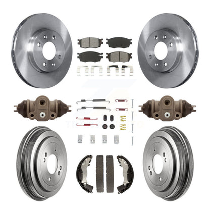[Avant + Arrière] Kit de Disque et plaquette (semi-métallique) de frein pour Hyundai Accent Kia Rio Rio5 K8S-102568