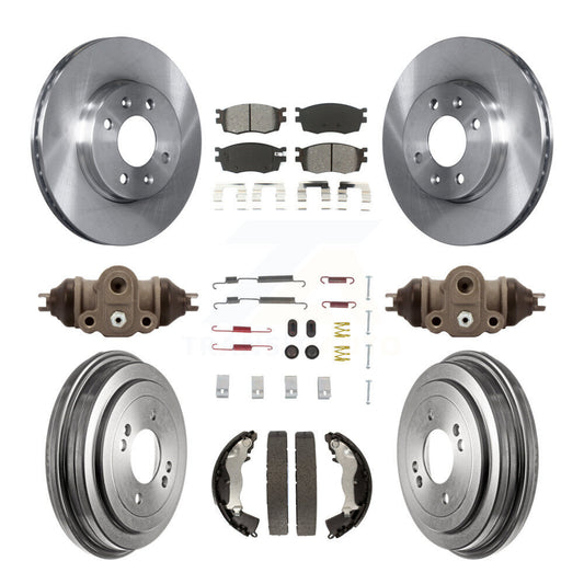 [Avant + Arrière] Kit de Disque et plaquette (semi-métallique) de frein pour Hyundai Accent Kia Rio Rio5 K8S-102568