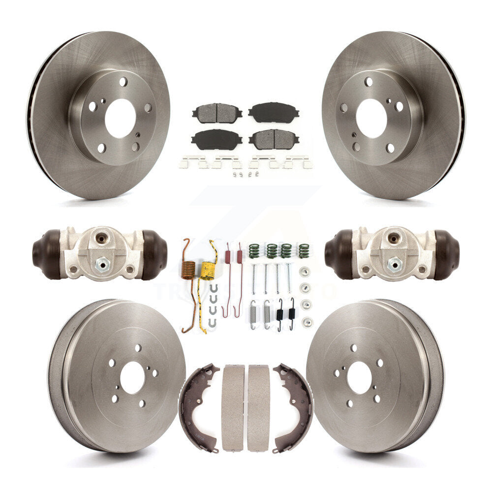 [Avant + Arrière] Kit de Disque et plaquette (semi-métallique) de frein pour Toyota Tacoma avec 5 Lug Wheels K8S-102569