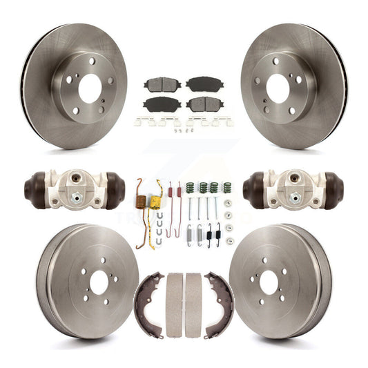 [Avant + Arrière] Kit de Disque et plaquette (semi-métallique) de frein pour Toyota Tacoma avec 5 Lug Wheels K8S-102569