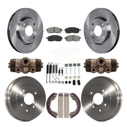 [Avant + Arrière] Kit de Disque et plaquette (semi-métallique) de frein pour Nissan Sentra Versa Cube K8S-102571 par Transit Auto