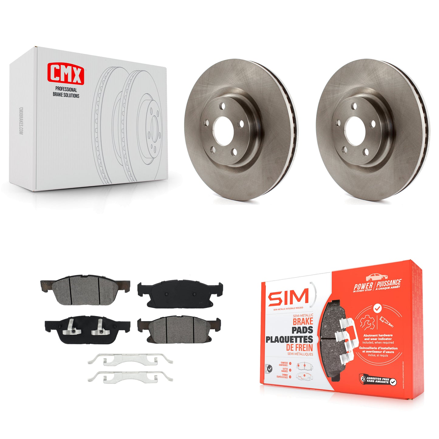 [Avant] Kit de Disque et plaquette (semi-métallique) de frein pour Ford Edge K8S-102576