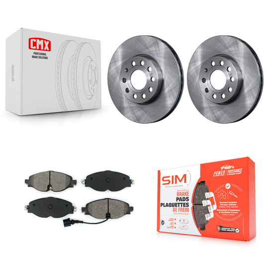 [Avant] Kit de Disque et plaquette (semi-métallique) de frein pour Volkswagen Jetta Audi Golf A3 SportWagen Quattro e-Golf Taos K8S-102580