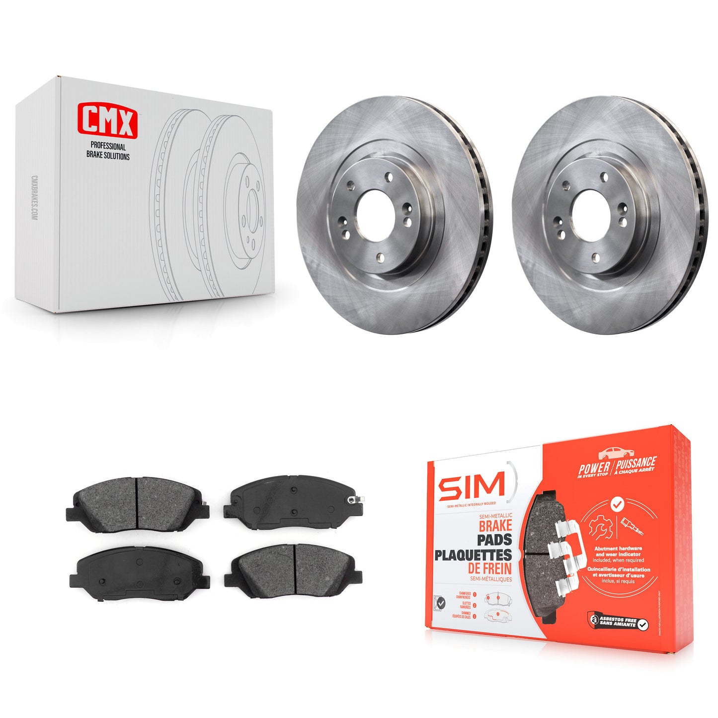 [Avant] Kit de Disque et plaquette (semi-métallique) de frein pour Hyundai Santa Fe XL K8S-102582