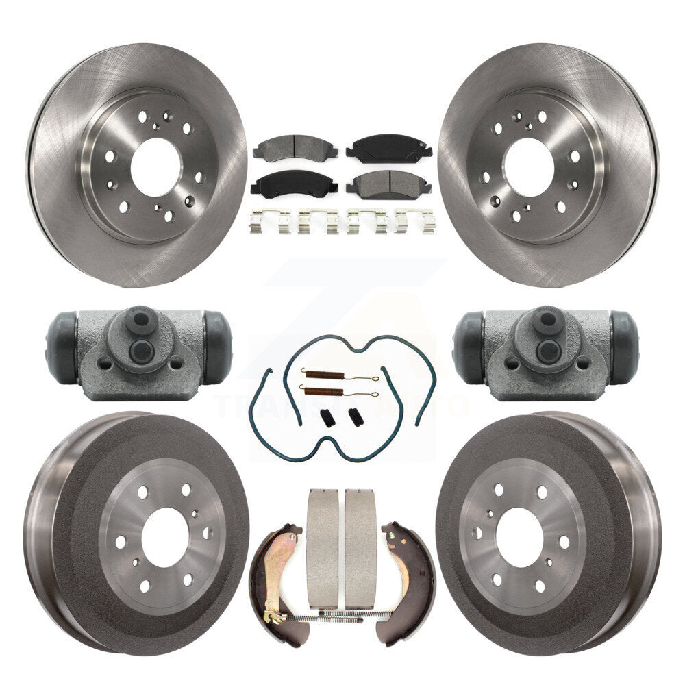 [Avant + Arrière] Kit de Disque et plaquette (semi-métallique) de frein pour 2009 Chevrolet Silverado 1500 GMC Sierra avec 6400 Lb GVW Except Vehicles Using Hold Down Pins K8S-102591