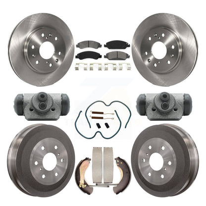 [Avant + Arrière] Kit de Disque et plaquette (semi-métallique) de frein pour 2009 Chevrolet Silverado 1500 GMC Sierra avec 6400 Lb GVW Except Vehicles Using Hold Down Pins K8S-102591