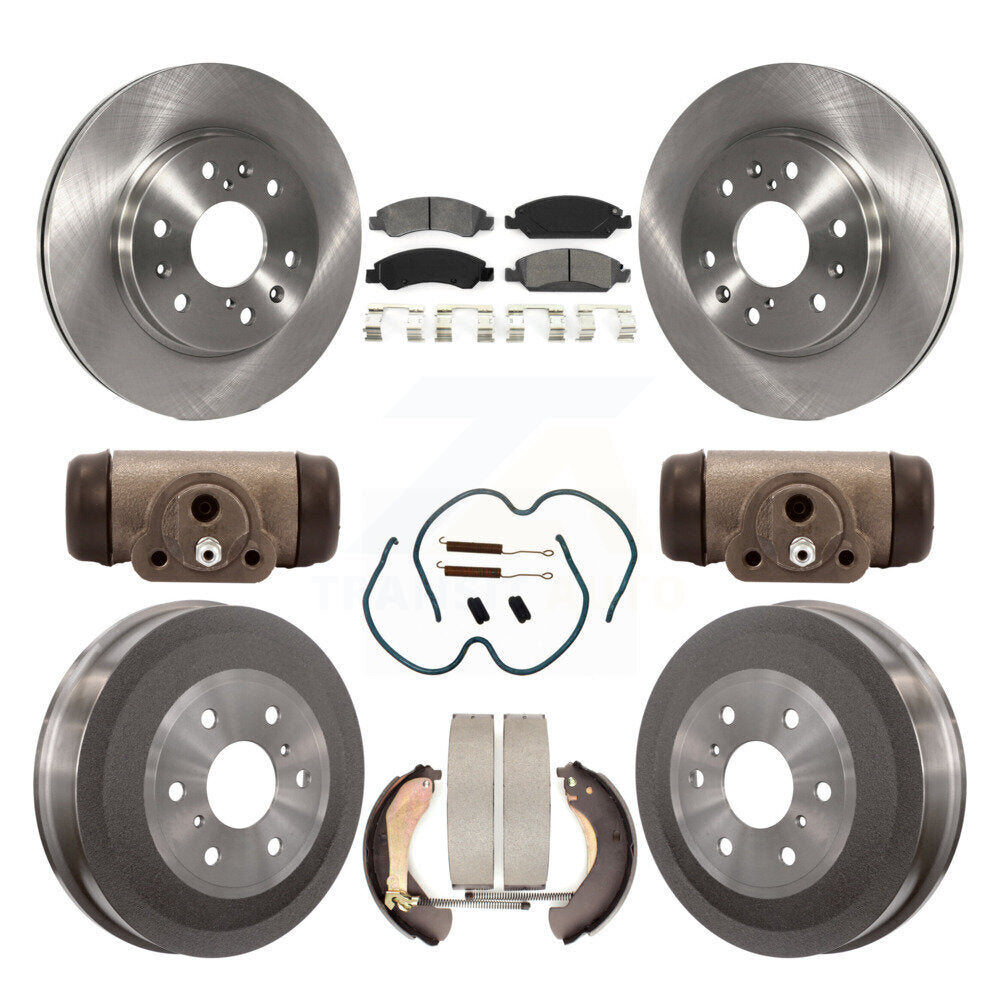 [Avant + Arrière] Kit de Disque et plaquette (semi-métallique) de frein pour 2009 Chevrolet Silverado 1500 GMC Sierra avec 7000 Lb GVW Except Vehicles Using Hold Down Pins K8S-102592
