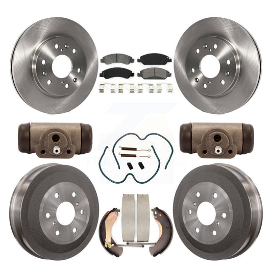 [Avant + Arrière] Kit de Disque et plaquette (semi-métallique) de frein pour 2009 Chevrolet Silverado 1500 GMC Sierra avec 7000 Lb GVW Except Vehicles Using Hold Down Pins K8S-102592