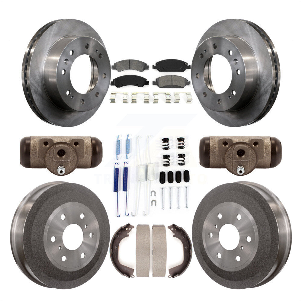 [Avant + Arrière] Kit de Disque et plaquette (semi-métallique) de frein pour 2011 Chevrolet Silverado 1500 Hybrid avec 7000 Lb GVW K8S-102597 par Transit Auto