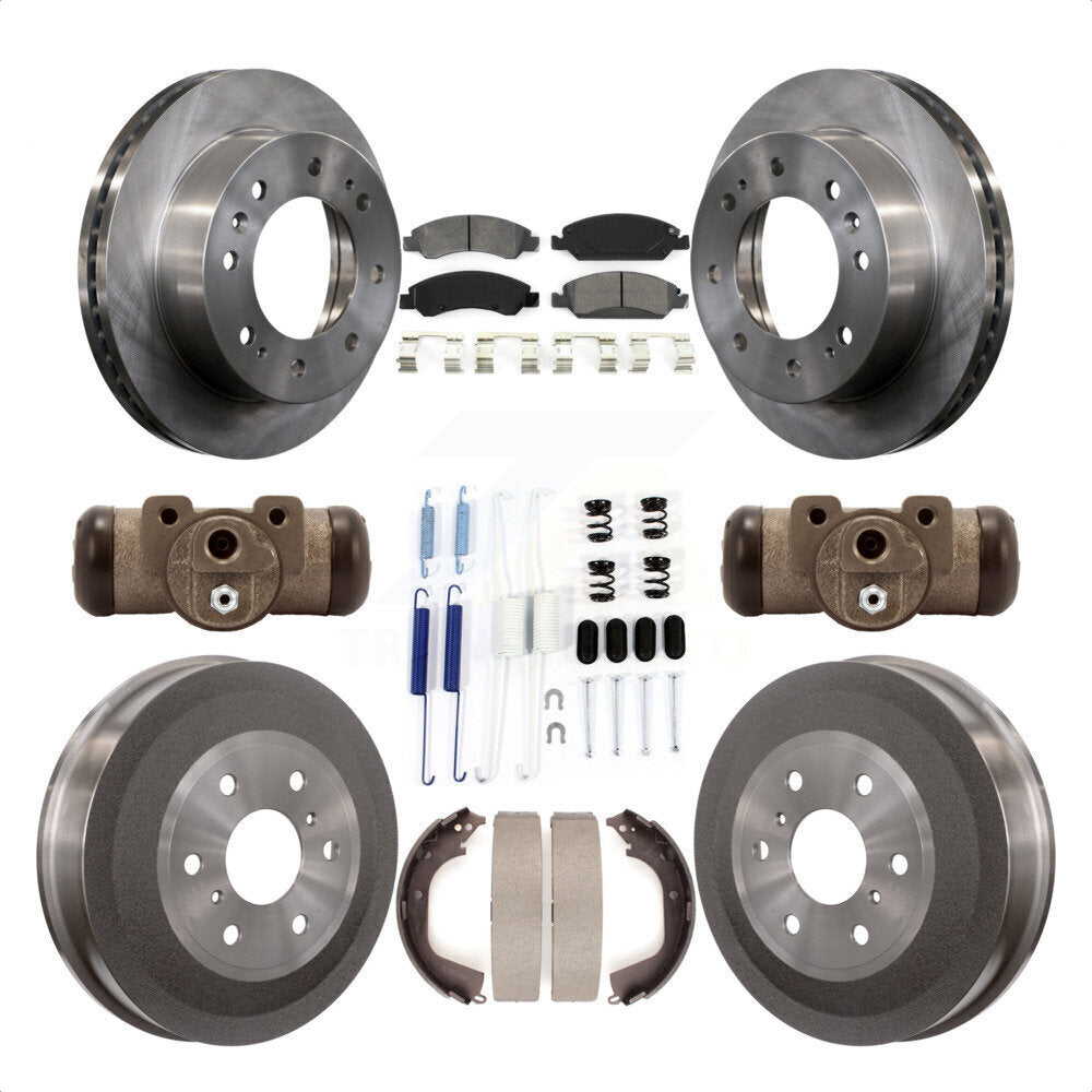 [Avant + Arrière] Kit de Disque et plaquette (semi-métallique) de frein pour 2011 Chevrolet Silverado 1500 Hybrid avec 6400 Lb GVW K8S-102598 par Transit Auto