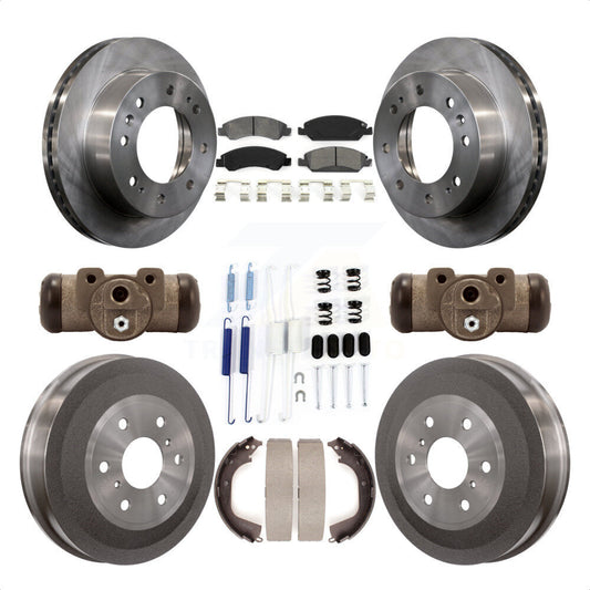[Avant + Arrière] Kit de Disque et plaquette (semi-métallique) de frein pour 2011 Chevrolet Silverado 1500 Hybrid avec 6400 Lb GVW K8S-102598 par Transit Auto