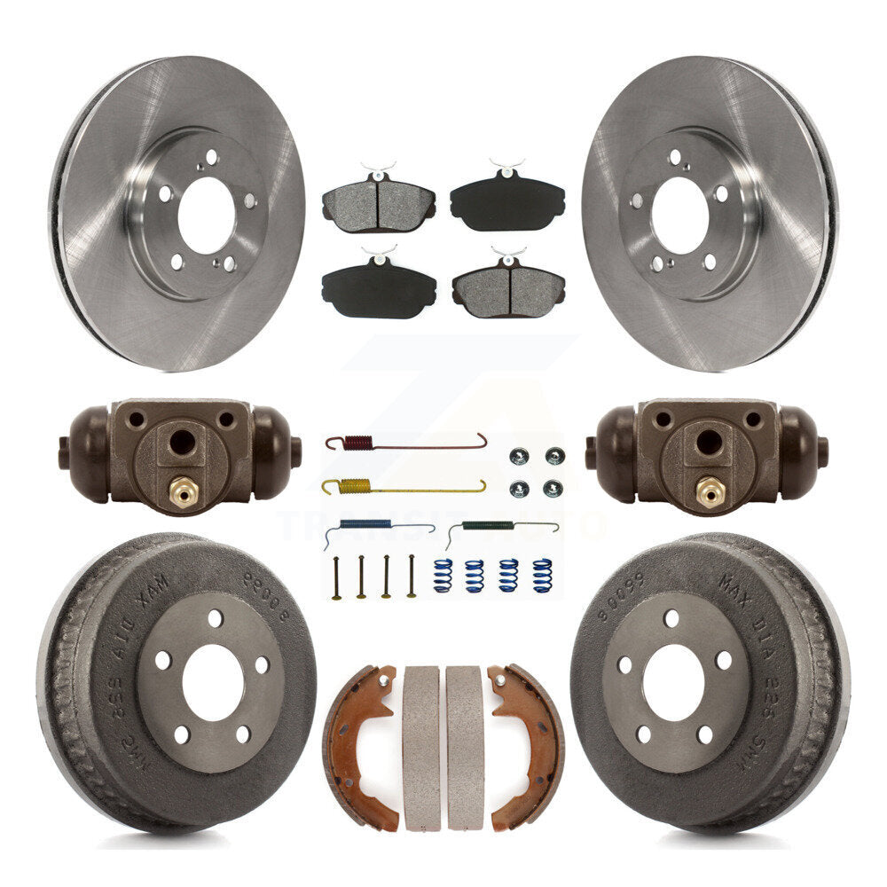 [Avant + Arrière] Kit de Disque et plaquette (semi-métallique) de frein pour 2001-2002 Ford Taurus Sedan avec rear brakes avec Police or Taxi Package K8S-102604