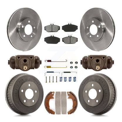 [Avant + Arrière] Kit de Disque et plaquette (semi-métallique) de frein pour 2001-2002 Ford Taurus Sedan avec rear brakes avec Police or Taxi Package K8S-102604