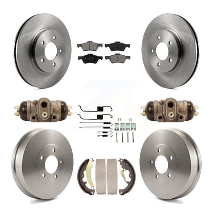 [Avant + Arrière] Kit de Disque et plaquette (semi-métallique) de frein pour 2007 Ford Escape Mercury Mariner From 01/08/07 rear brakes K8S-102607