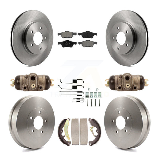 [Avant + Arrière] Kit de Disque et plaquette (semi-métallique) de frein pour 2007 Ford Escape Mercury Mariner From 01/08/07 rear brakes K8S-102607