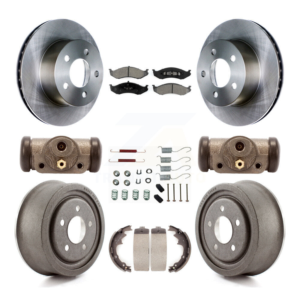 [Avant + Arrière] Kit de Disque et plaquette (semi-métallique) de frein pour 1997-1998 Jeep TJ 4-Wheel ABS avec 9" Diameter K8S-102610