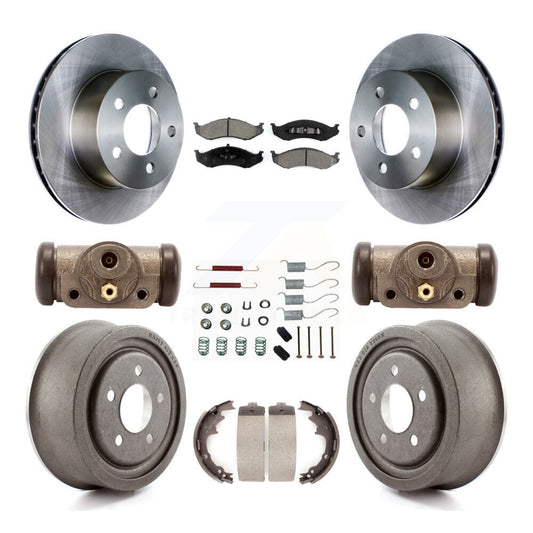 [Avant + Arrière] Kit de Disque et plaquette (semi-métallique) de frein pour 1997-1998 Jeep TJ 4-Wheel ABS avec 9" Diameter K8S-102610