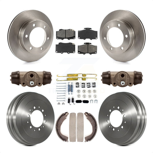 [Avant + Arrière] Kit de Disque et plaquette (semi-métallique) de frein pour 2004 Toyota Tacoma 4WD avec 6 Lug Wheels K8S-102620 par Transit Auto