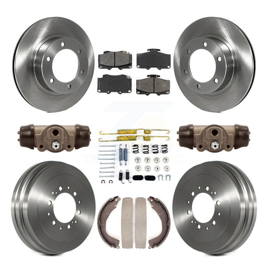 [Avant + Arrière] Kit de Disque et plaquette (semi-métallique) de frein pour 2004 Toyota Tacoma 4WD avec 6 Lug Wheels K8S-102623 par Transit Auto