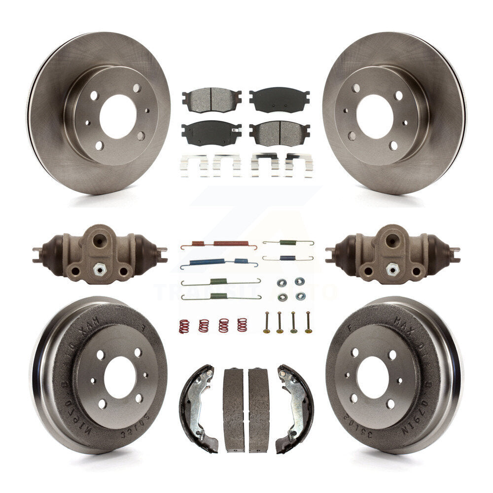 [Avant + Arrière] Kit de Disque et plaquette (semi-métallique) de frein pour 2006 Hyundai Accent Hatchback To 09 30 05 K8S-102627