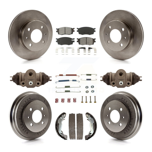[Avant + Arrière] Kit de Disque et plaquette (semi-métallique) de frein pour 2006 Hyundai Accent Hatchback To 09 30 05 K8S-102627